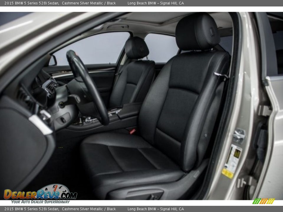 2015 BMW 5 Series 528i Sedan Cashmere Silver Metallic / Black Photo #26