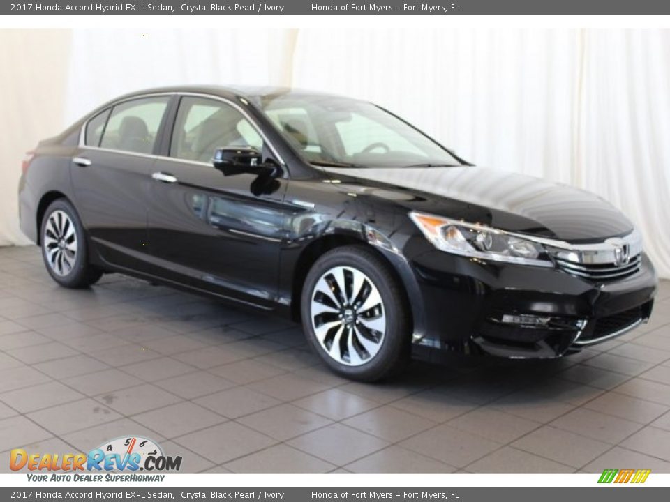 2017 Honda Accord Hybrid EX-L Sedan Crystal Black Pearl / Ivory Photo #2