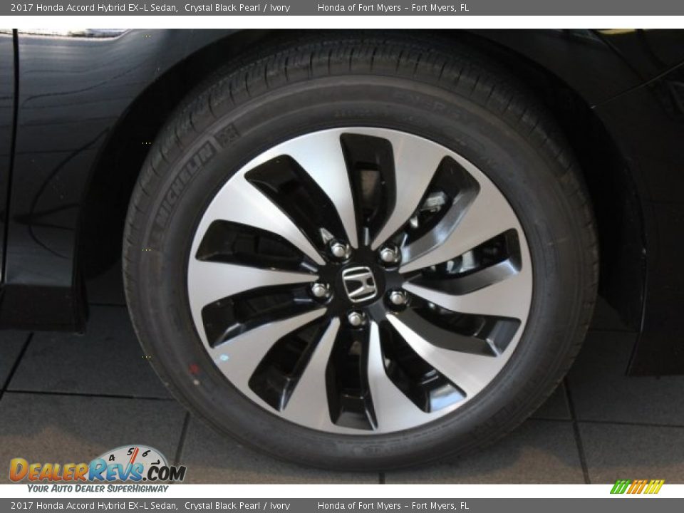 2017 Honda Accord Hybrid EX-L Sedan Crystal Black Pearl / Ivory Photo #8