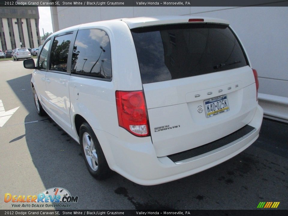 2012 Dodge Grand Caravan SE Stone White / Black/Light Graystone Photo #3