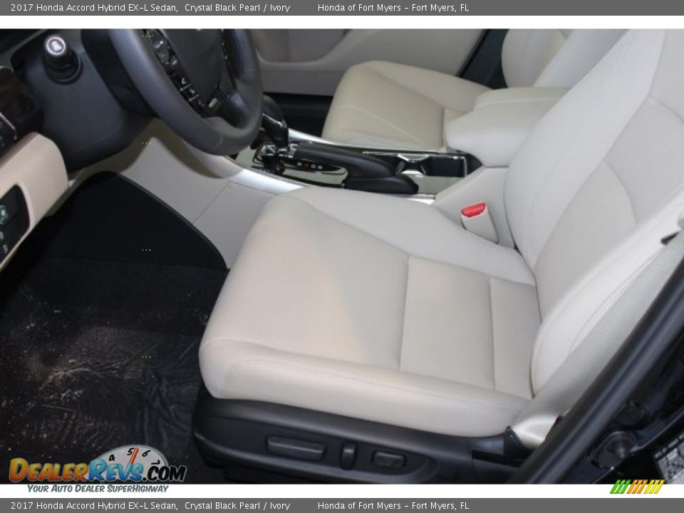 2017 Honda Accord Hybrid EX-L Sedan Crystal Black Pearl / Ivory Photo #12