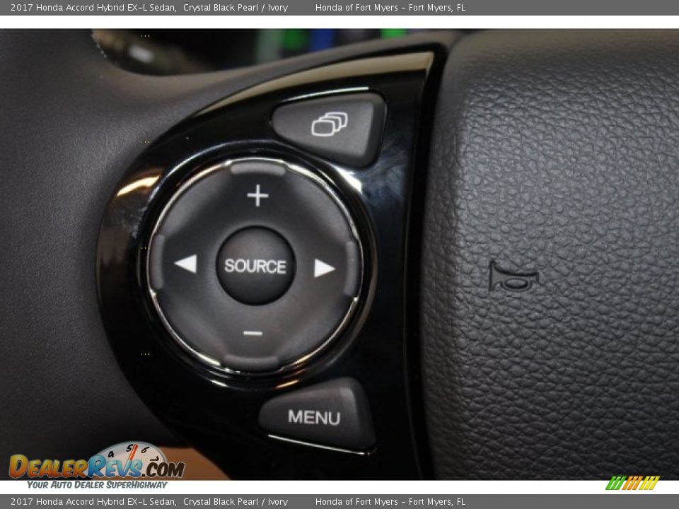 2017 Honda Accord Hybrid EX-L Sedan Crystal Black Pearl / Ivory Photo #14