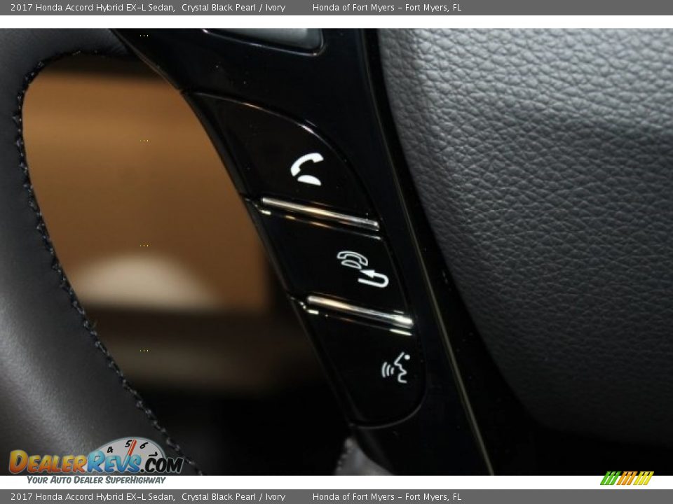 2017 Honda Accord Hybrid EX-L Sedan Crystal Black Pearl / Ivory Photo #16