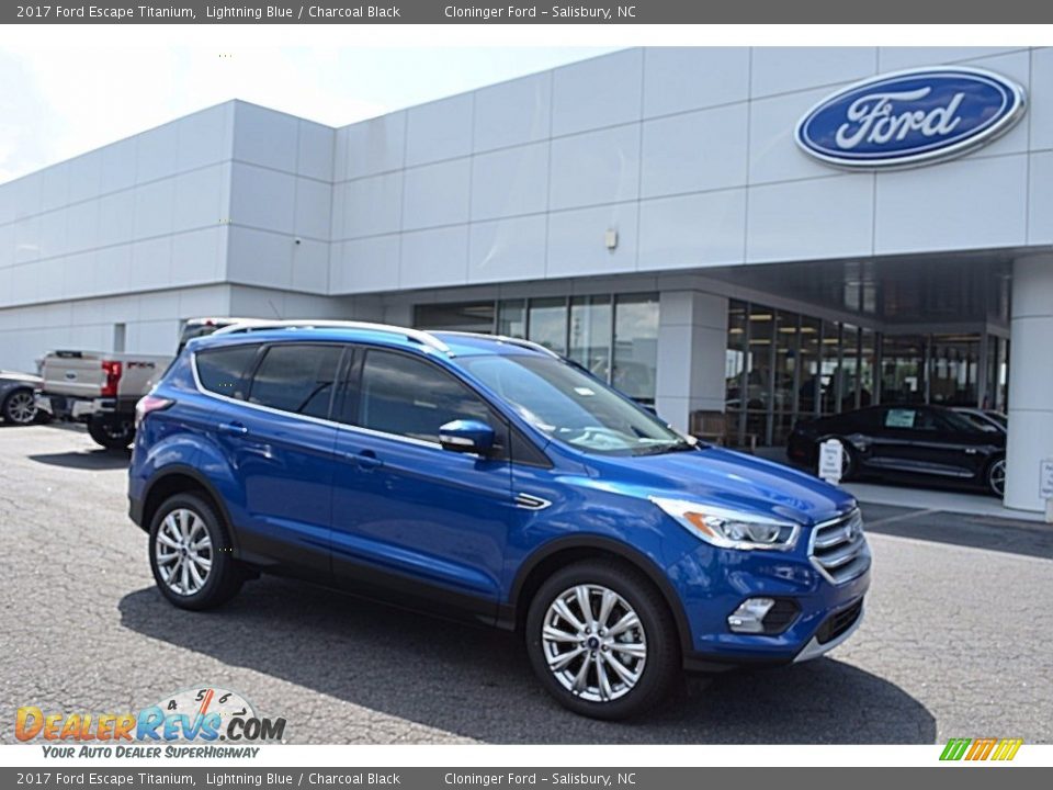 2017 Ford Escape Titanium Lightning Blue / Charcoal Black Photo #1