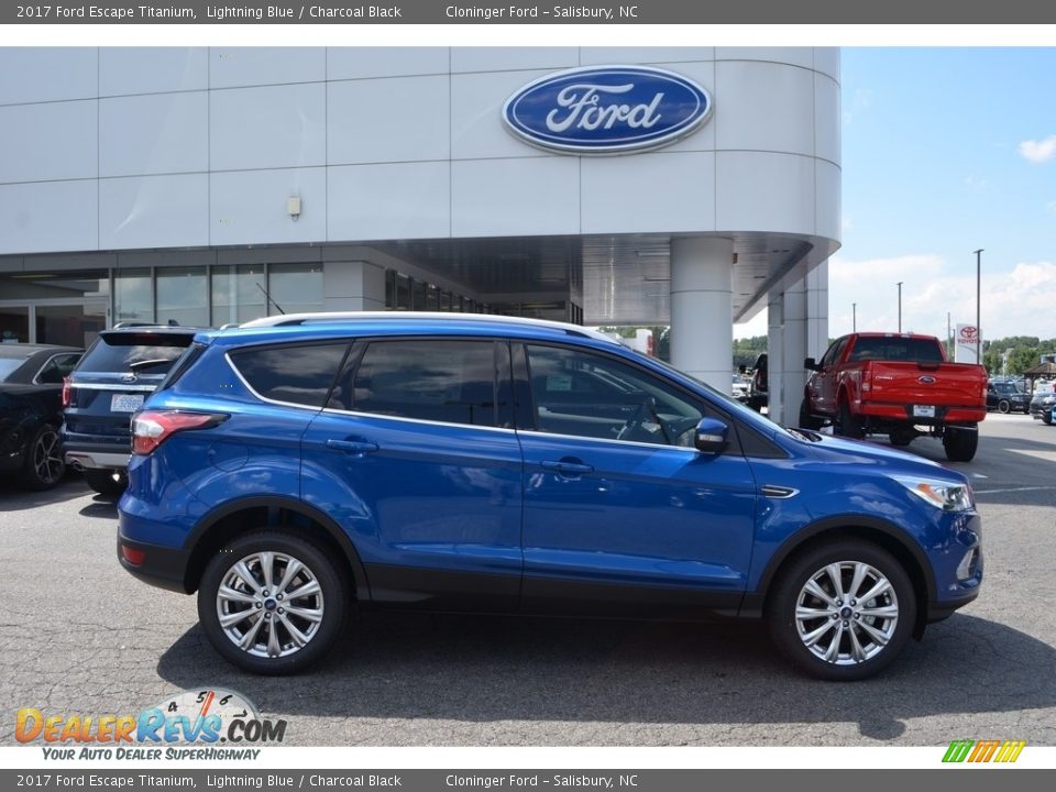 2017 Ford Escape Titanium Lightning Blue / Charcoal Black Photo #2