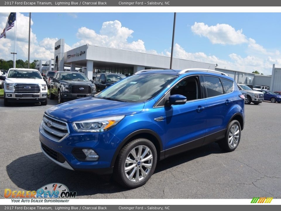 2017 Ford Escape Titanium Lightning Blue / Charcoal Black Photo #3