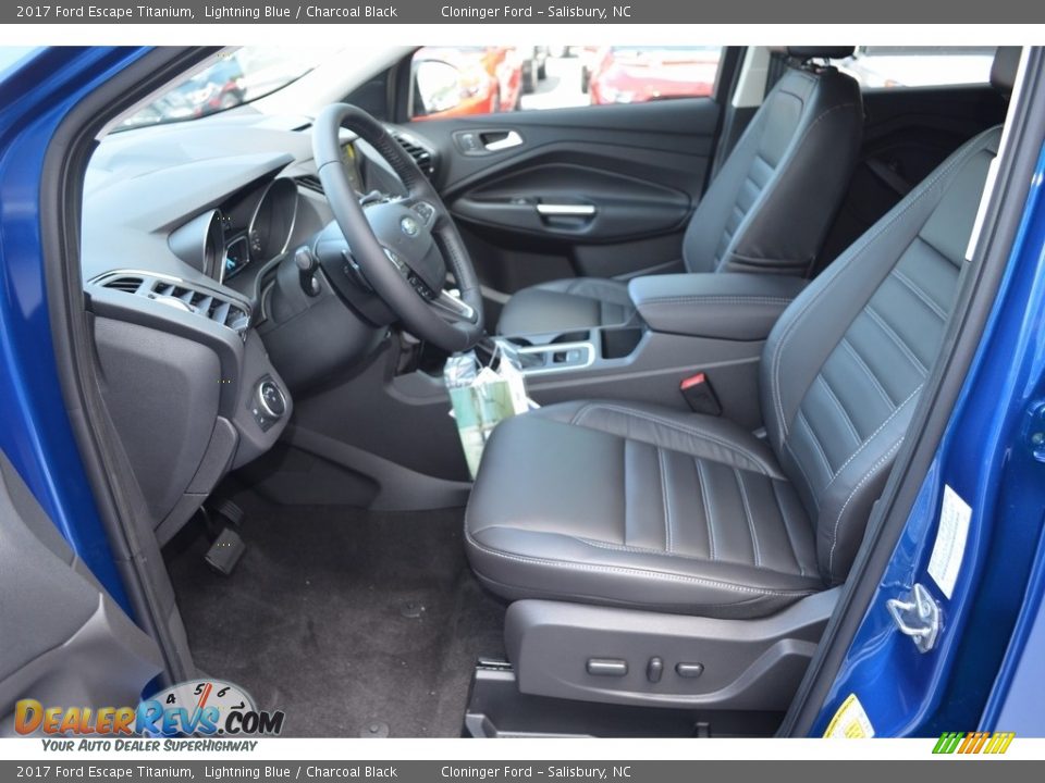 2017 Ford Escape Titanium Lightning Blue / Charcoal Black Photo #6