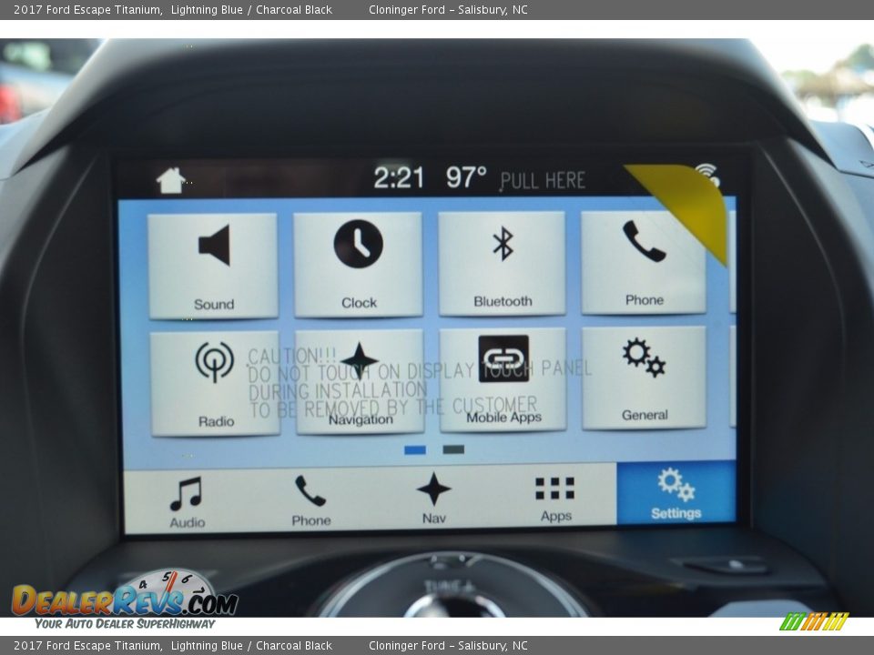 2017 Ford Escape Titanium Lightning Blue / Charcoal Black Photo #12