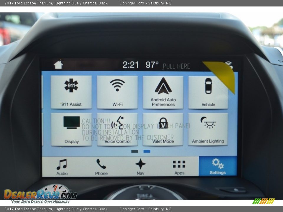 2017 Ford Escape Titanium Lightning Blue / Charcoal Black Photo #13