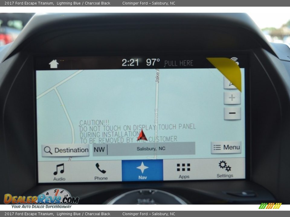 2017 Ford Escape Titanium Lightning Blue / Charcoal Black Photo #14
