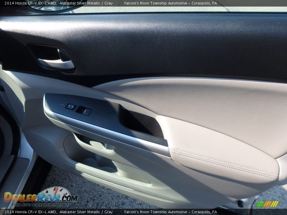 2014 Honda CR-V EX-L AWD Alabaster Silver Metallic / Gray Photo #13