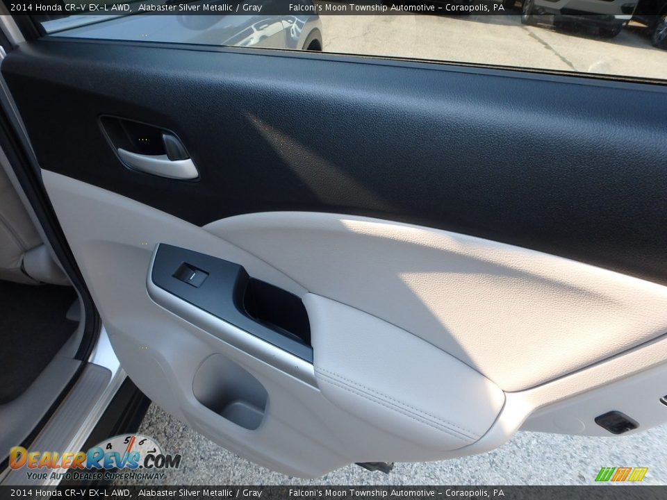 2014 Honda CR-V EX-L AWD Alabaster Silver Metallic / Gray Photo #15