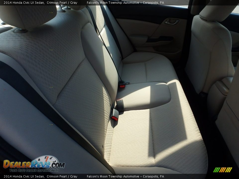 2014 Honda Civic LX Sedan Crimson Pearl / Gray Photo #13