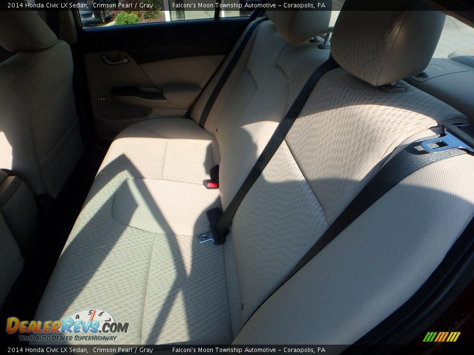 2014 Honda Civic LX Sedan Crimson Pearl / Gray Photo #16