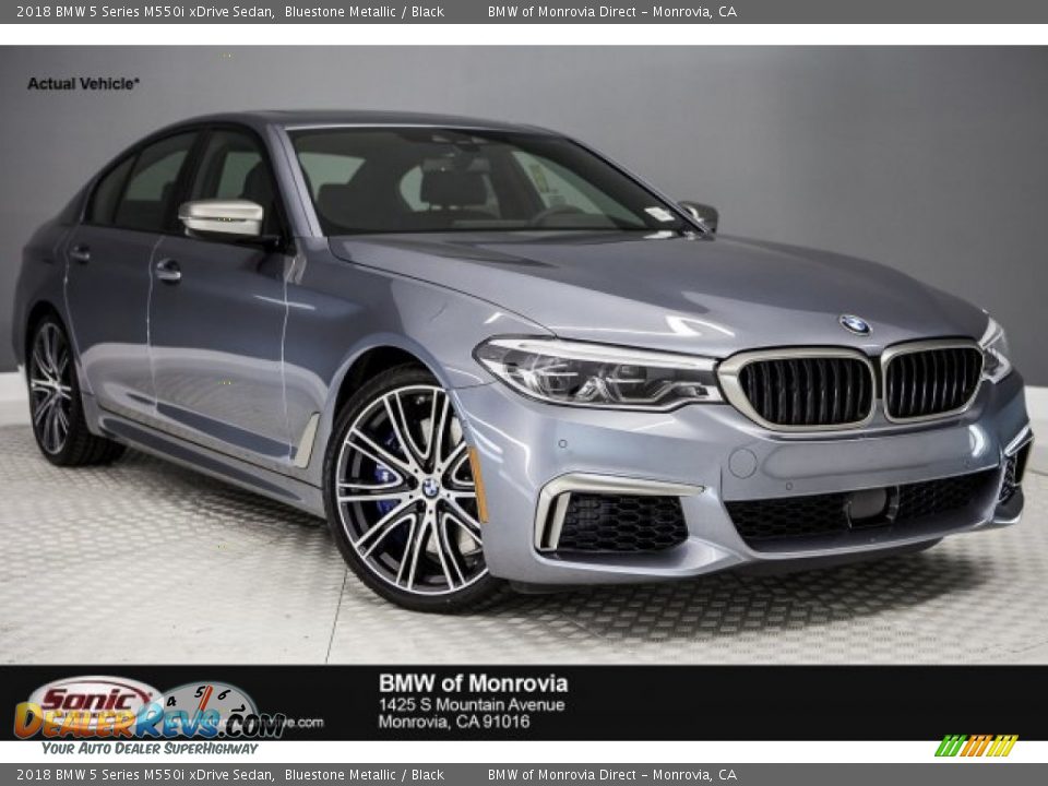 2018 BMW 5 Series M550i xDrive Sedan Bluestone Metallic / Black Photo #1