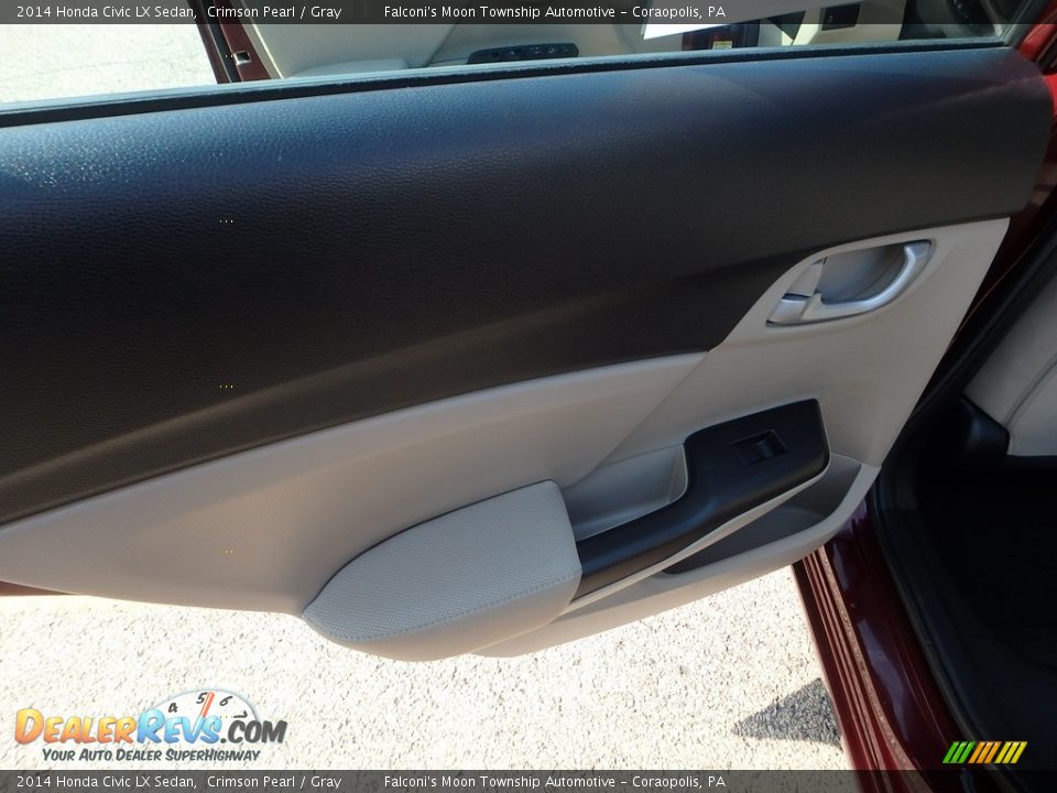 2014 Honda Civic LX Sedan Crimson Pearl / Gray Photo #18