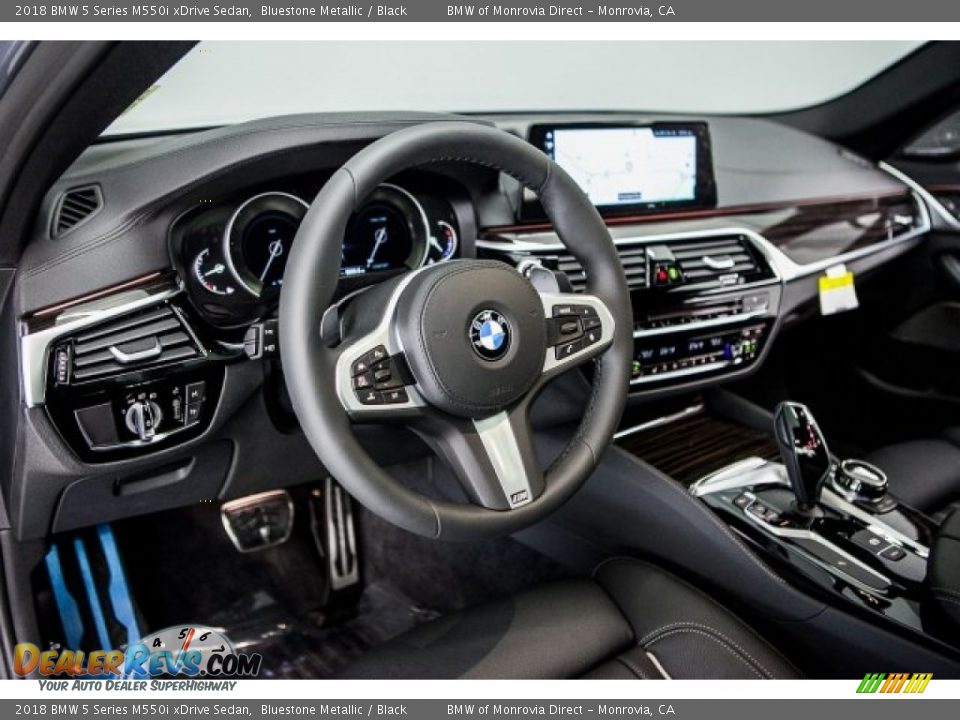 2018 BMW 5 Series M550i xDrive Sedan Bluestone Metallic / Black Photo #5
