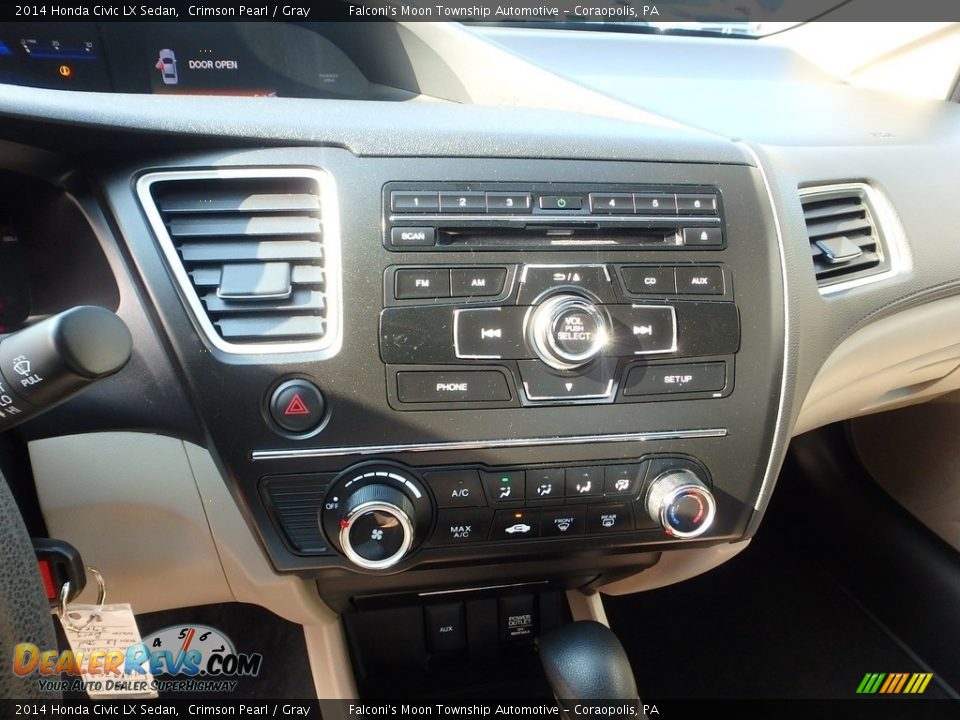 2014 Honda Civic LX Sedan Crimson Pearl / Gray Photo #22