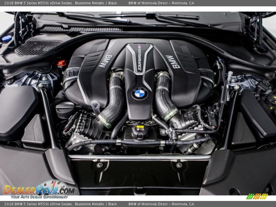 2018 BMW 5 Series M550i xDrive Sedan Bluestone Metallic / Black Photo #8