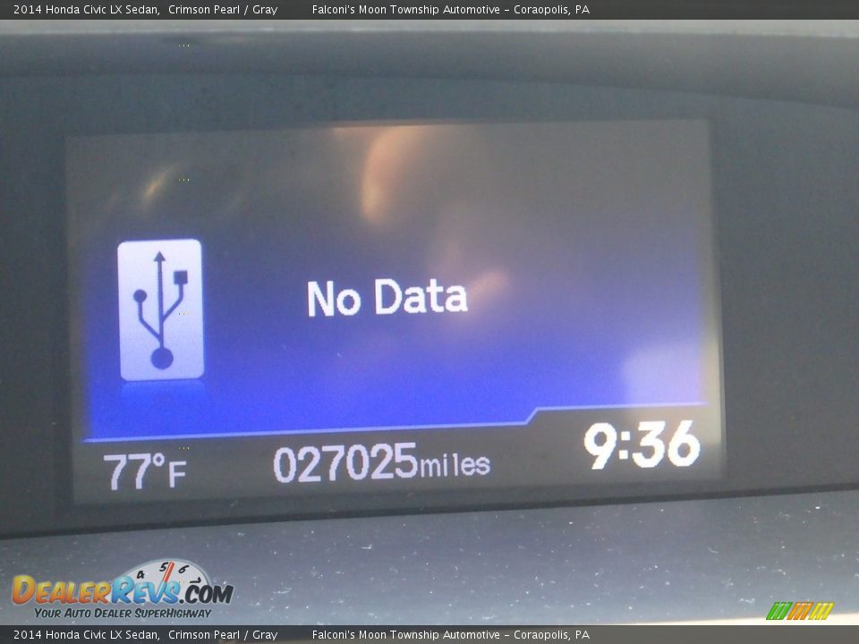 2014 Honda Civic LX Sedan Crimson Pearl / Gray Photo #24