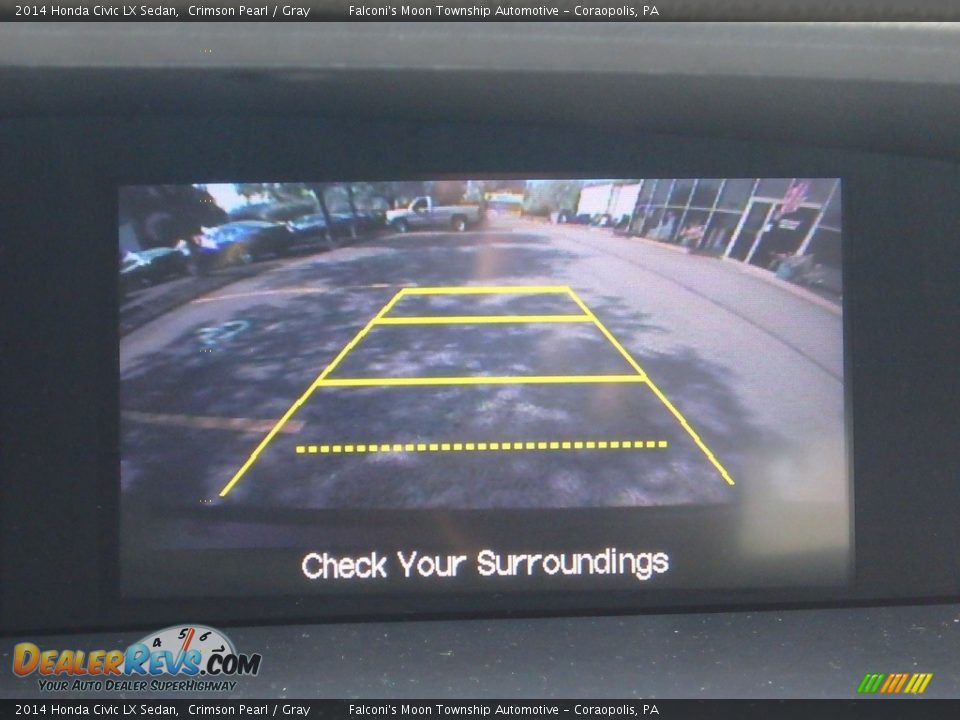 2014 Honda Civic LX Sedan Crimson Pearl / Gray Photo #25