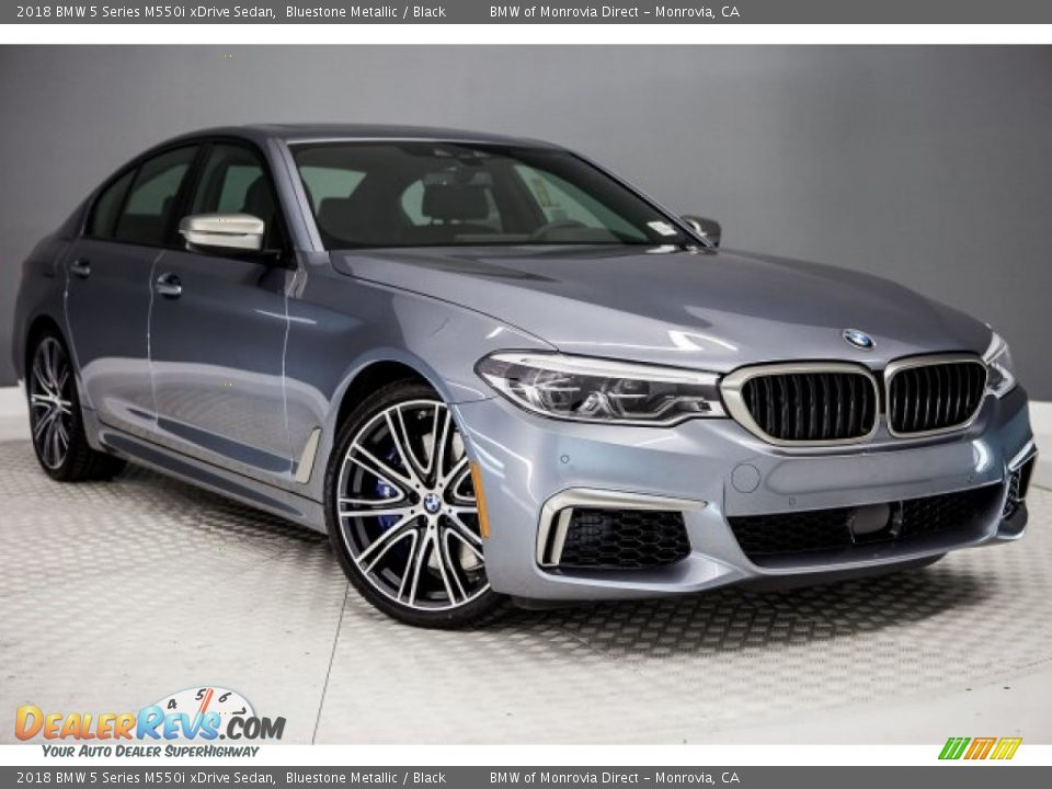 2018 BMW 5 Series M550i xDrive Sedan Bluestone Metallic / Black Photo #12