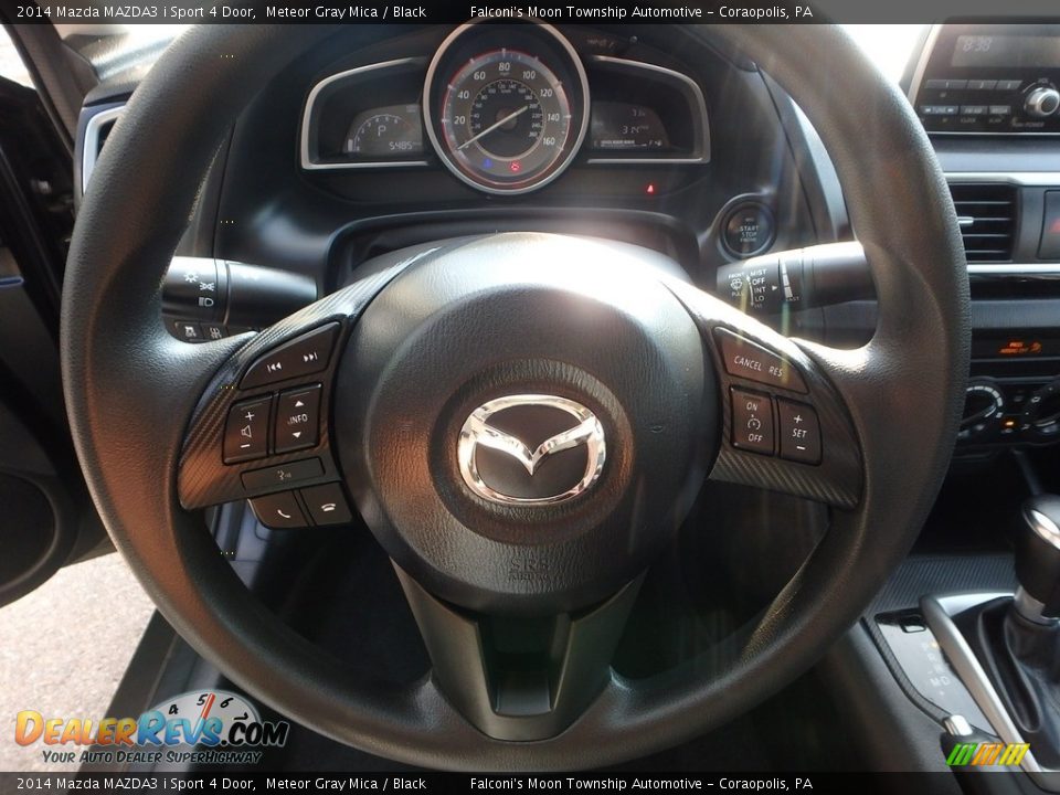 2014 Mazda MAZDA3 i Sport 4 Door Meteor Gray Mica / Black Photo #22