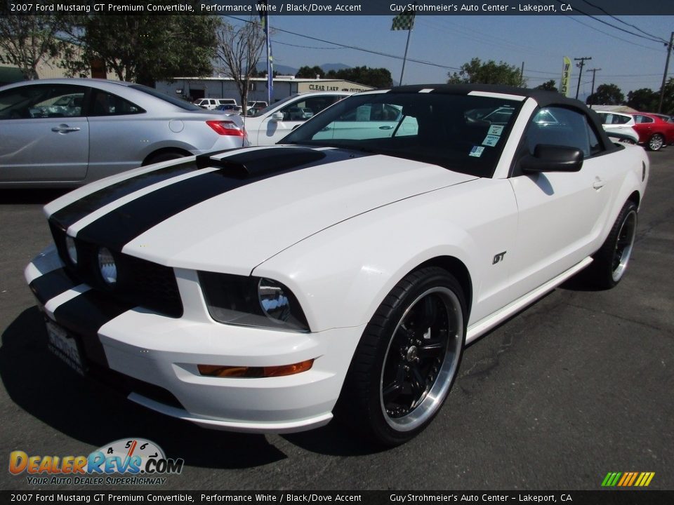 2007 Ford Mustang GT Premium Convertible Performance White / Black/Dove Accent Photo #3