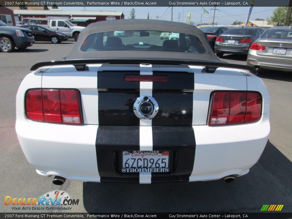 2007 Ford Mustang GT Premium Convertible Performance White / Black/Dove Accent Photo #6