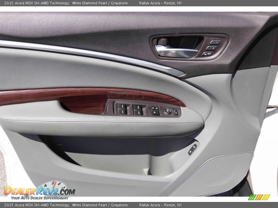 2015 Acura MDX SH-AWD Technology White Diamond Pearl / Graystone Photo #8