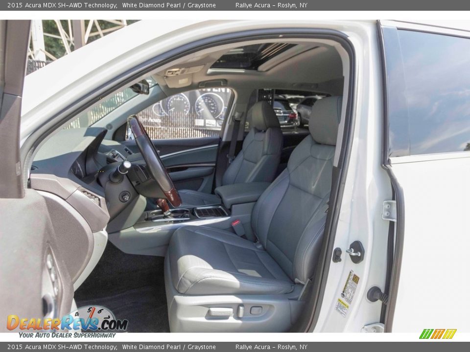 2015 Acura MDX SH-AWD Technology White Diamond Pearl / Graystone Photo #9