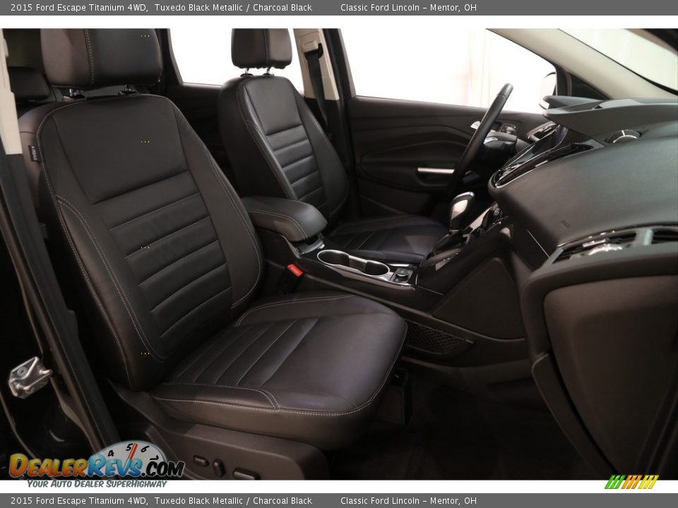 2015 Ford Escape Titanium 4WD Tuxedo Black Metallic / Charcoal Black Photo #13
