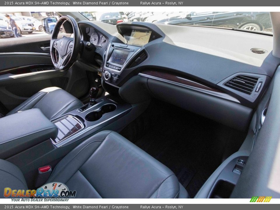 2015 Acura MDX SH-AWD Technology White Diamond Pearl / Graystone Photo #12