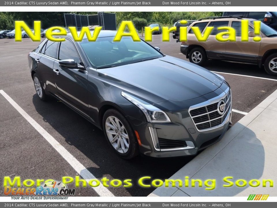2014 Cadillac CTS Luxury Sedan AWD Phantom Gray Metallic / Light Platinum/Jet Black Photo #1