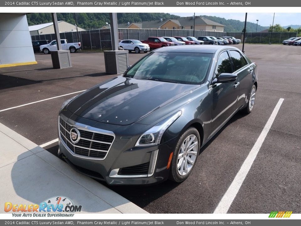 2014 Cadillac CTS Luxury Sedan AWD Phantom Gray Metallic / Light Platinum/Jet Black Photo #3