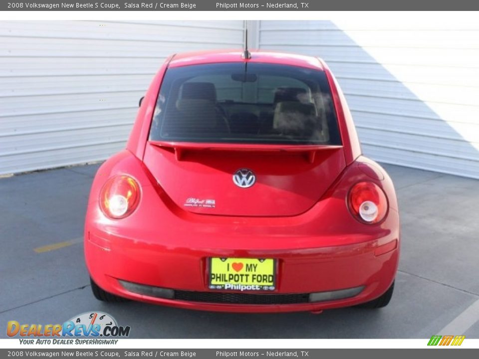 2008 Volkswagen New Beetle S Coupe Salsa Red / Cream Beige Photo #9