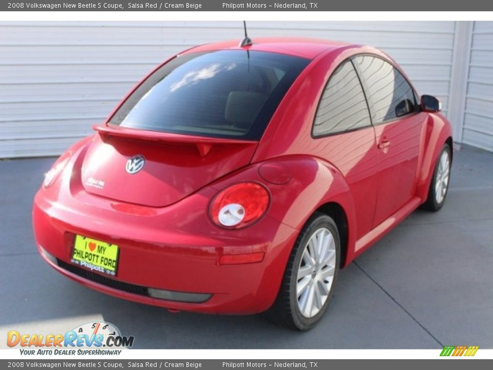 2008 Volkswagen New Beetle S Coupe Salsa Red / Cream Beige Photo #10