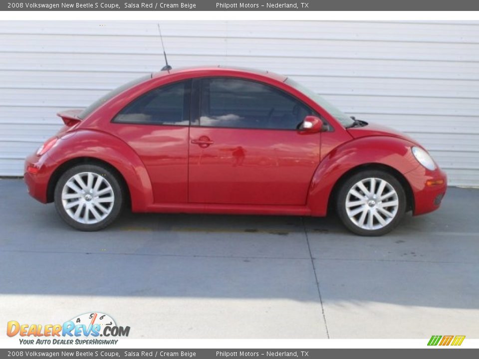 2008 Volkswagen New Beetle S Coupe Salsa Red / Cream Beige Photo #11