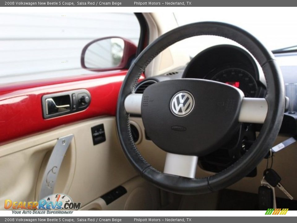 2008 Volkswagen New Beetle S Coupe Salsa Red / Cream Beige Photo #23