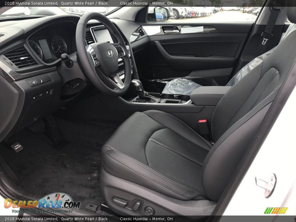 Black Interior - 2018 Hyundai Sonata Limited Photo #4