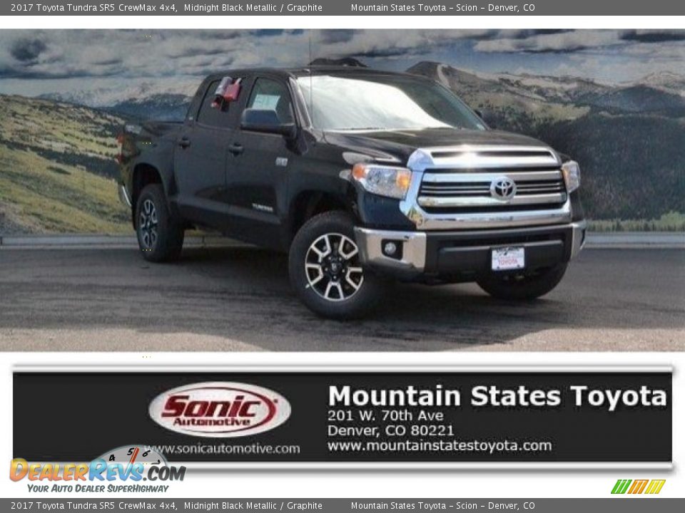 2017 Toyota Tundra SR5 CrewMax 4x4 Midnight Black Metallic / Graphite Photo #1