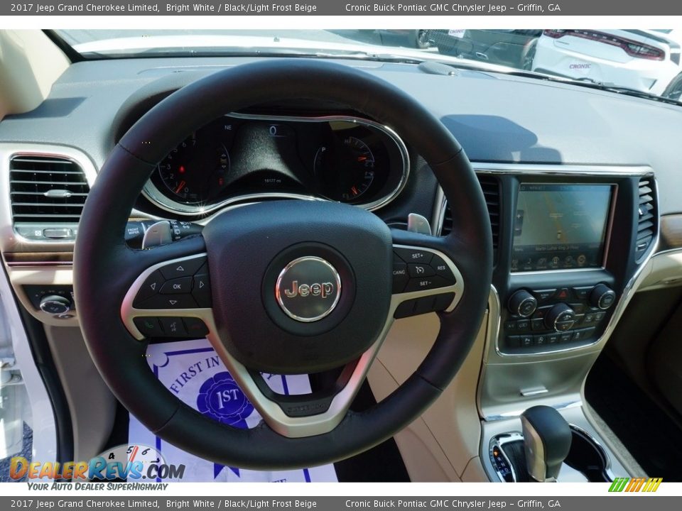 2017 Jeep Grand Cherokee Limited Bright White / Black/Light Frost Beige Photo #10