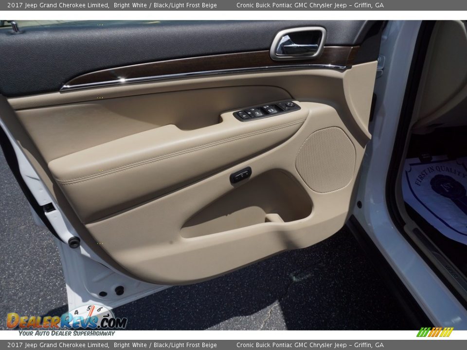 2017 Jeep Grand Cherokee Limited Bright White / Black/Light Frost Beige Photo #12