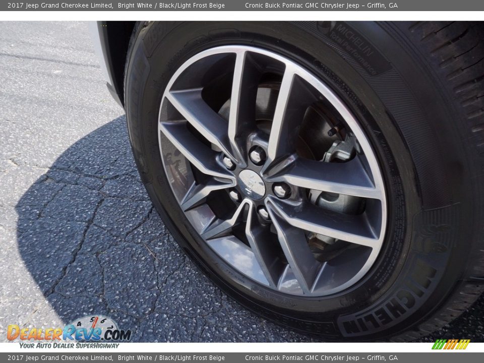 2017 Jeep Grand Cherokee Limited Bright White / Black/Light Frost Beige Photo #13
