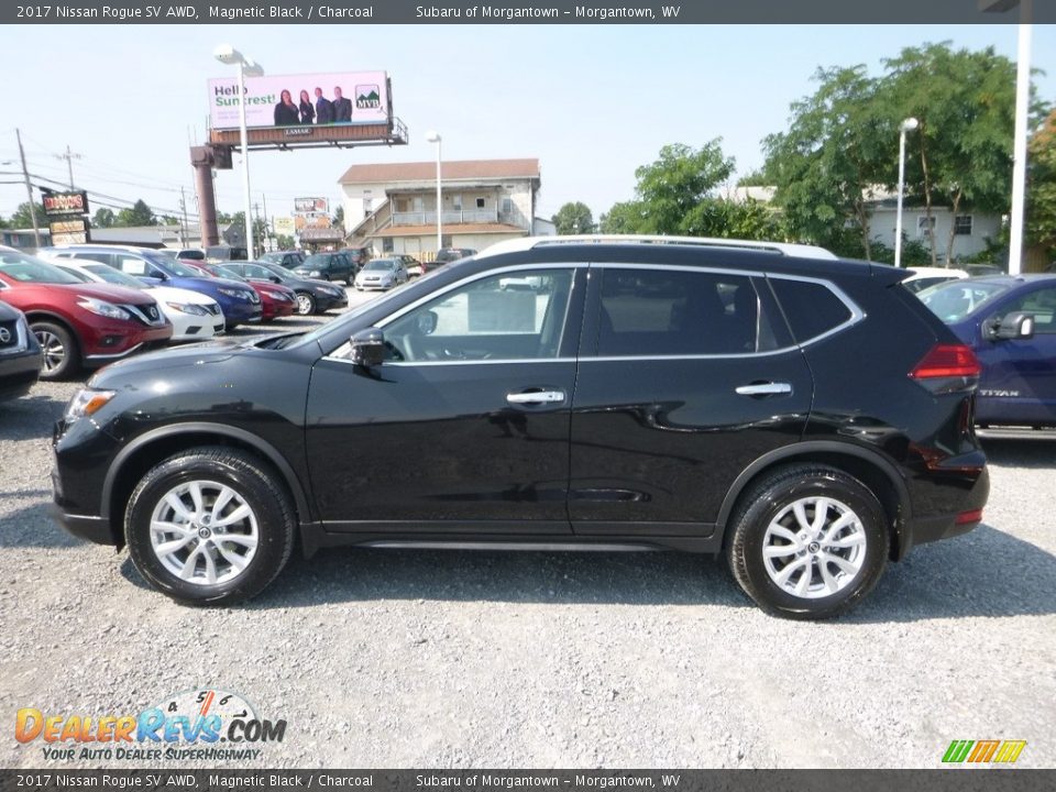 2017 Nissan Rogue SV AWD Magnetic Black / Charcoal Photo #7