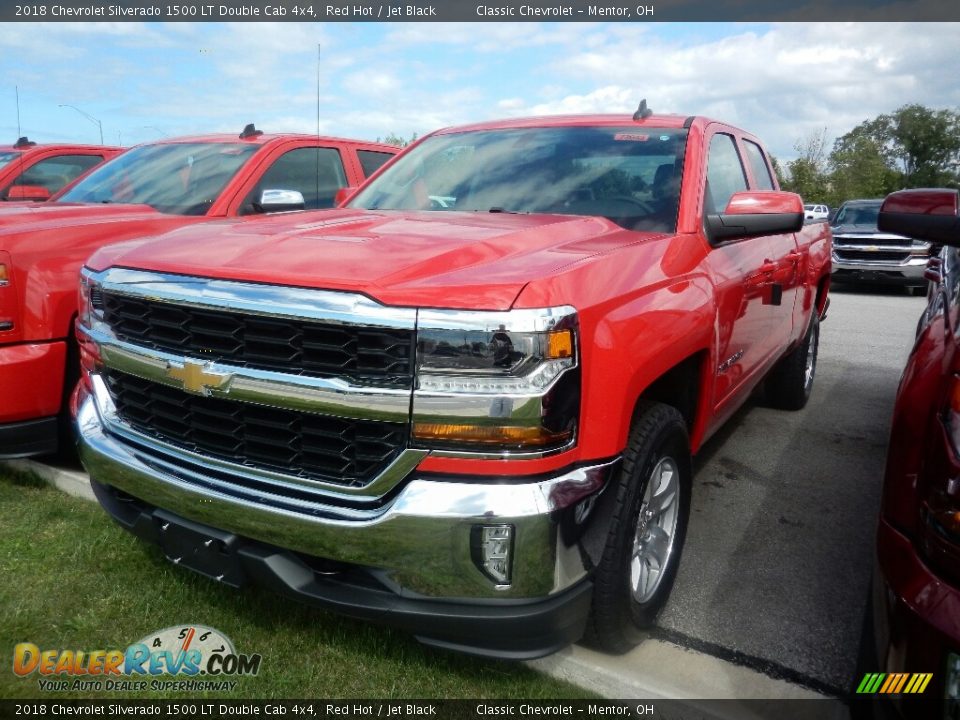 2018 Chevrolet Silverado 1500 LT Double Cab 4x4 Red Hot / Jet Black Photo #1