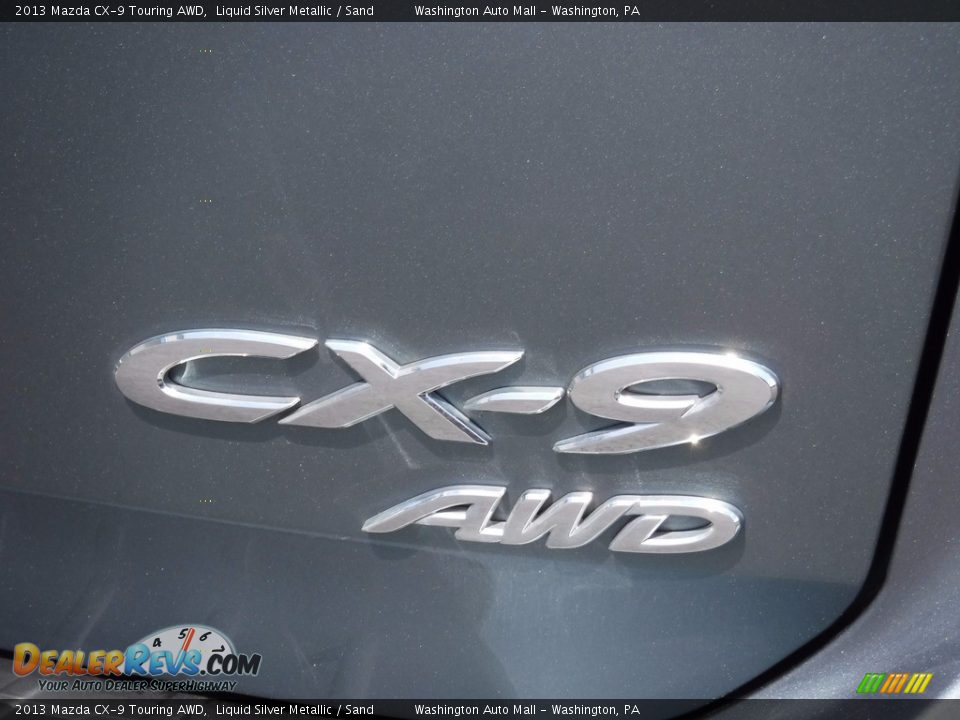 2013 Mazda CX-9 Touring AWD Liquid Silver Metallic / Sand Photo #10