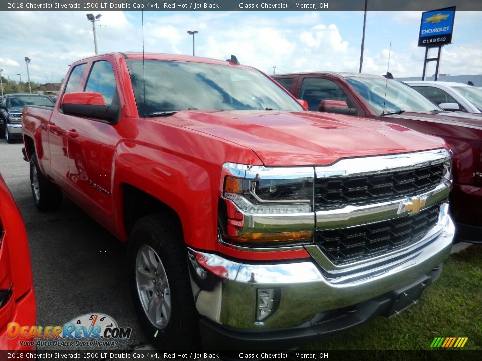 2018 Chevrolet Silverado 1500 LT Double Cab 4x4 Red Hot / Jet Black Photo #3