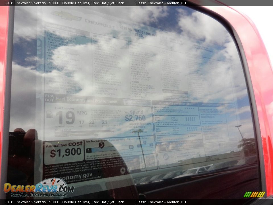 2018 Chevrolet Silverado 1500 LT Double Cab 4x4 Red Hot / Jet Black Photo #6