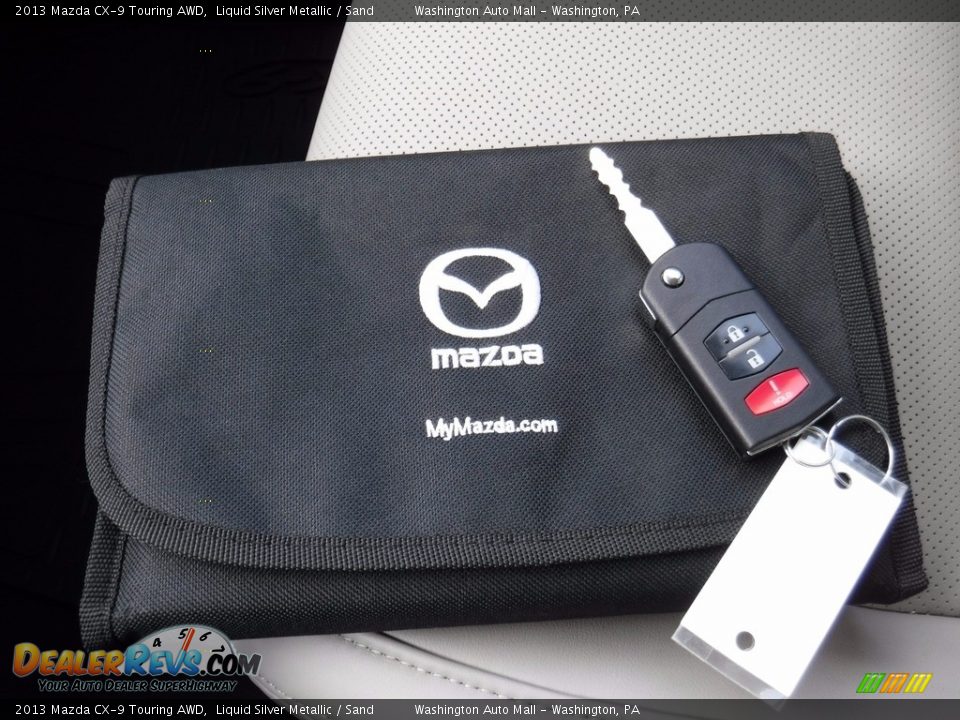 2013 Mazda CX-9 Touring AWD Liquid Silver Metallic / Sand Photo #26